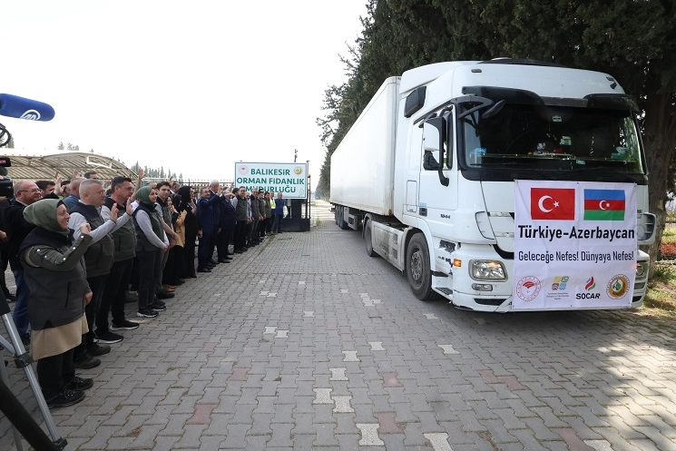 Türkiye'nin 100 bin fidanı Azerbaycan’a gönderildi